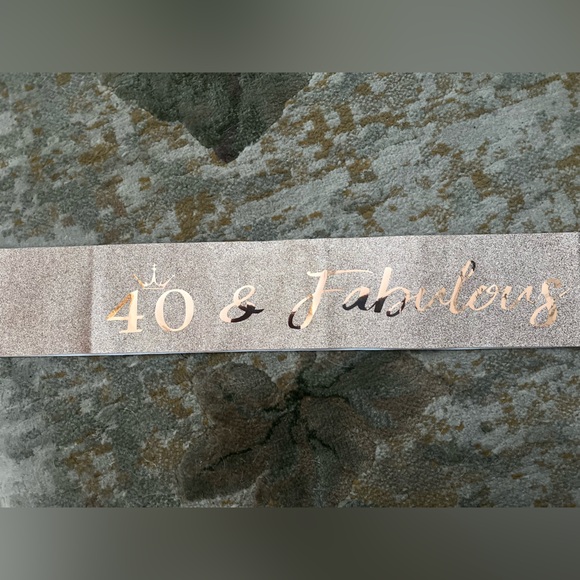 40 and FABULOUS sparkly tiara and pageant sash - Picture 3 of 3